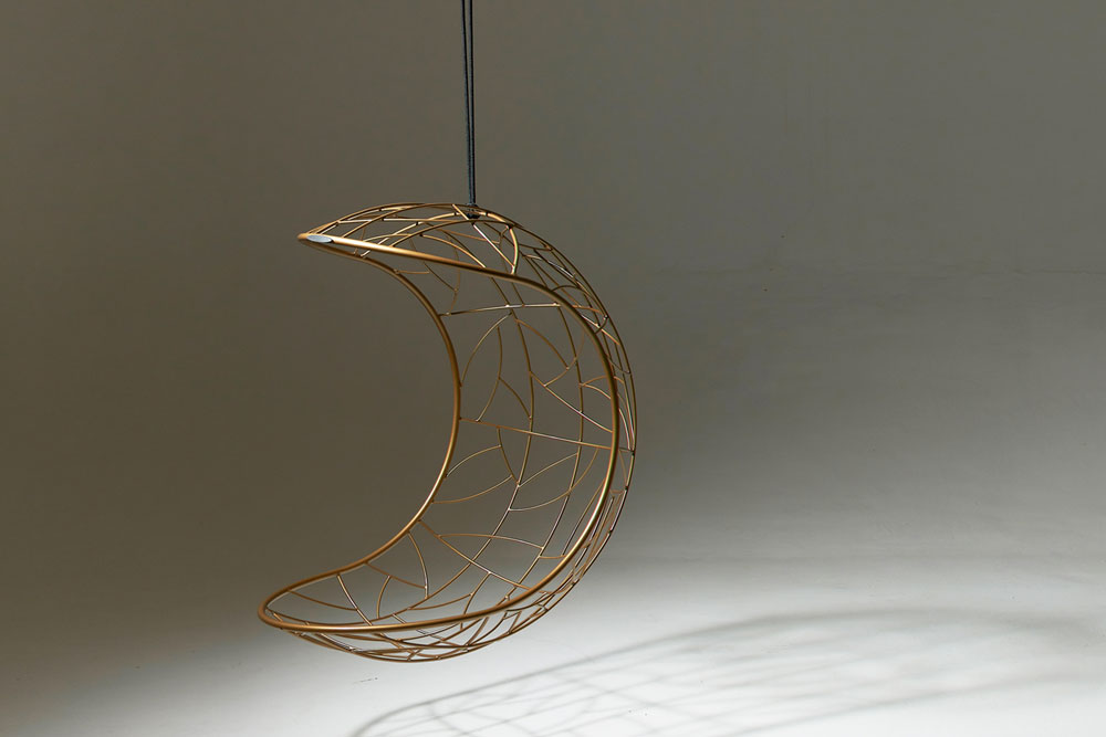Stainless Steel Hanging Chair by Studio Stirling is Tailored for the Color Conscious