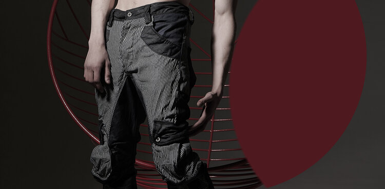John is available to make custom made jeans for men, women and kids, contact him on 061 774 0900 Production: Mia Ziervogel Photographer: Neil Kirby Models: Curtis Cornwall and Dieter Blom from Boss Models Chair from Studio Stirling